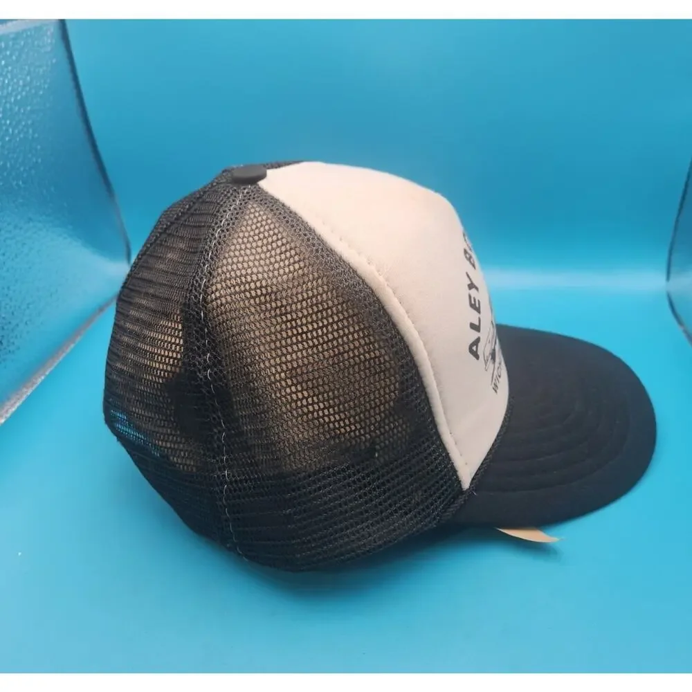 Vtg Aley Body Shop Snapback trucker hat cap wichita mesh